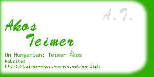 akos teimer business card